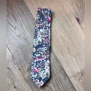 Boston Traders Floral Tie - Blue and Pink